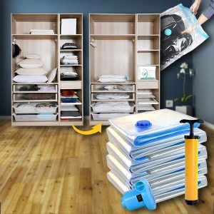 Sutaupykite vietos ir išlaikykite drabužius šviežius – Lengvas vakuuminis saugojimas! (7 VNT.) | VACKBAGS