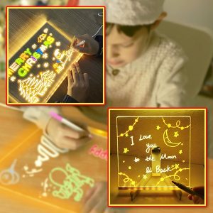 Akrilinė LED lenta su 7 žymekliais | LUMOBOARD