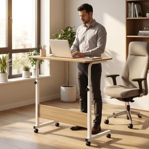 Reguliuojamo aukščio nešiojamas stalas su ratukais (71-90 cm) | EVOSTUL